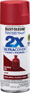 Rust-Oleum Painter's Touch 2X Ultra Cover Spray Paint, Satin Colonial Red | by Rust-Oleum