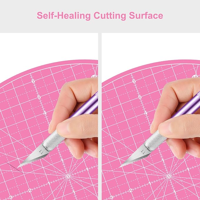 Headley Tools 13"x13" Round Rotating Cutting Mat, Self Healing Mat - Image 5