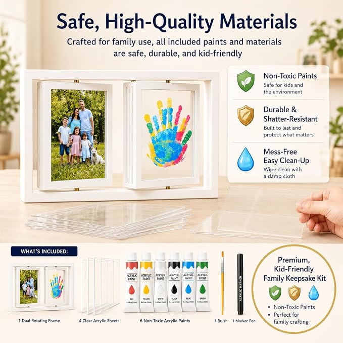 Family Handprint Frame Kit, DIY Keepsake Craft - Image 5