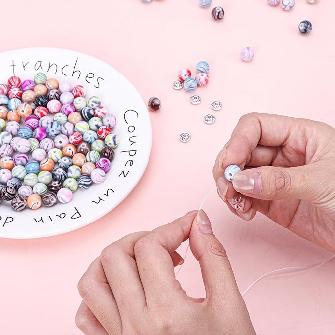 Quefe 500pcs Craft Beads in Ink Patterns - Image 3