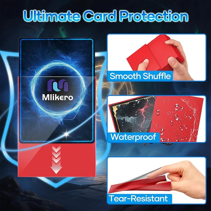 500 Counts Red Card Sleeves, Matte Sleeve Deck Card Protectors, Trading Card - Image 4