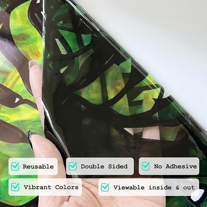 Original Hand Drawn Window Cling Film Stained Glass Border - Image 4