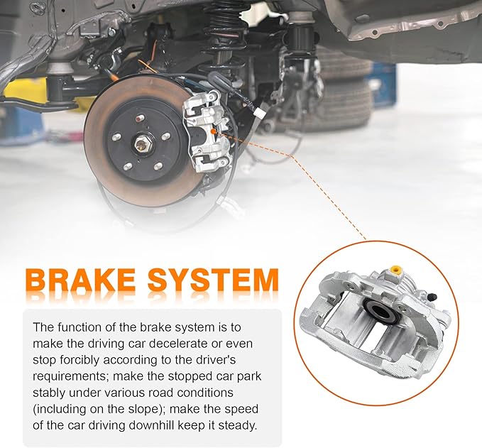 18B4712 Rear Left Brake Caliper, ONLY Fit 1998-2005 for Chevrolet Blazer/ 1998-2004 S10, 1998-2005 for GMC Jimmy/ 1998-2004 Sonoma, 1998-2000 for Isuzu Hombre, 1998-2001 for Oldsmobile Bravada