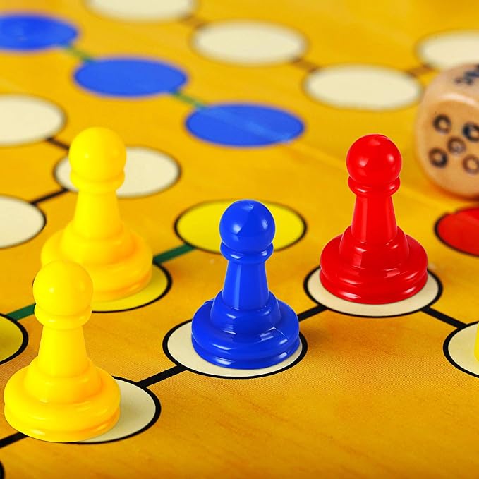 Gejoy 128 Pcs Board Game Pieces Multicolor Plastic Chess Pawn 1 Inch Game Pawns - Image 3