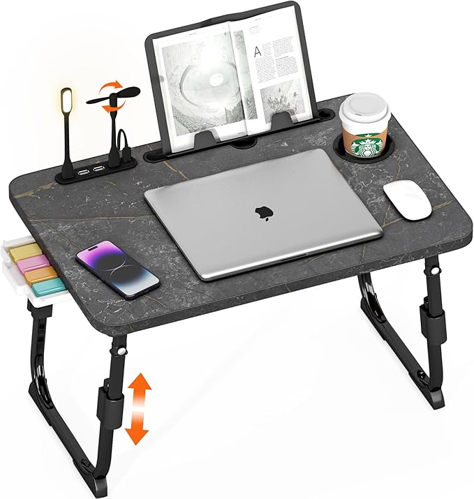 Lap Desk for Bed, Adjustable Laptop Desk by PlayimaginationtodecorateHomeOffice