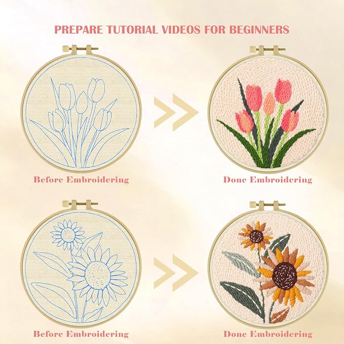 YWAOAIJD Punch Needle Embroidery Kit, Include Punch Needle Tools, Embroidery - Image 3