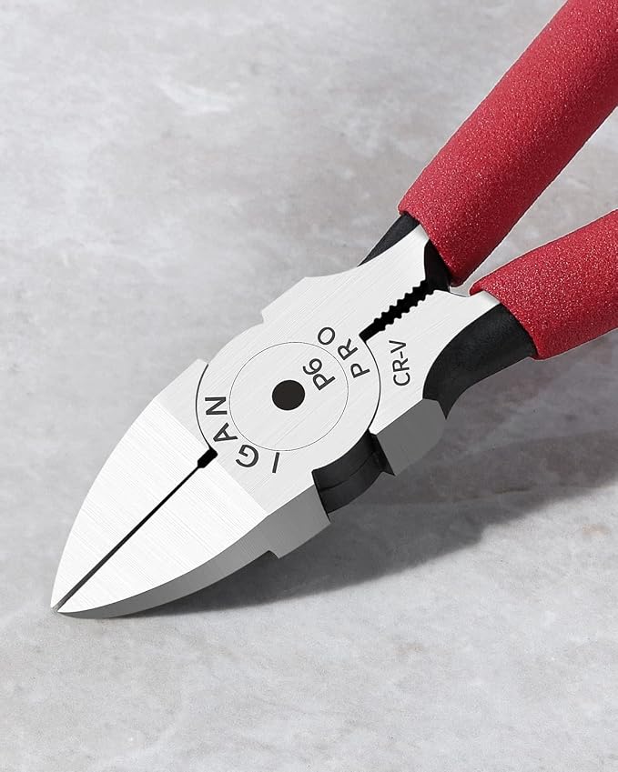 IGAN-P6 Wire Cutters, 6-inch Ultra Sharp & Powerful Side-cutting Pliers - Image 3