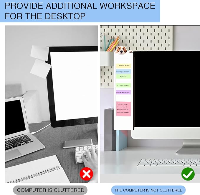 Office Desk Accessories 2pcs Multifunction Computer Monitor Memo Board - Image 3