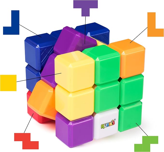 Rubik's Cube Tetris Edition 3x3 Cube Shapeshifting Puzzle Game Brain Teaser - Image 8