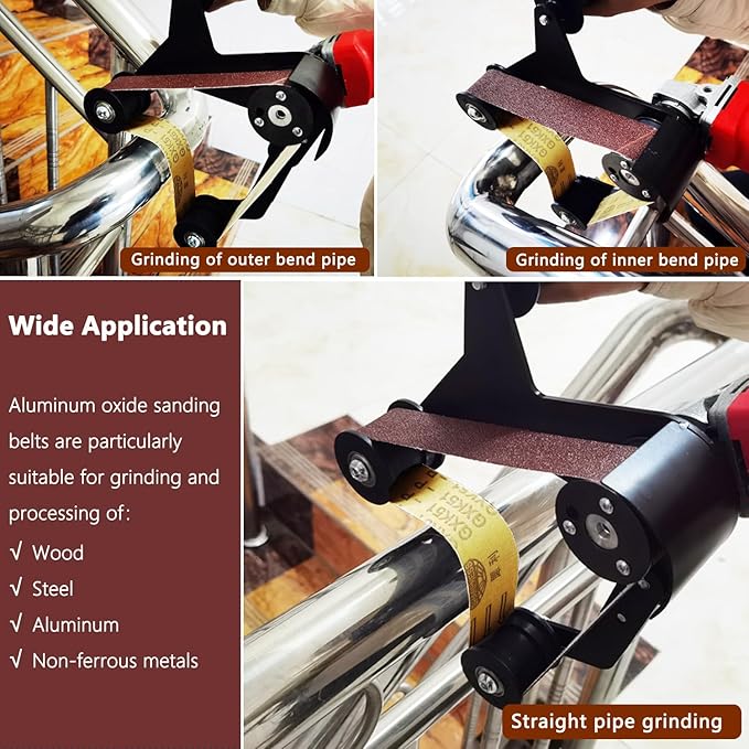 20 Pcs 1-1/2 x 29 Inch Sanding Belts,4 Pcs Each of 60/120/240/400/600 Grits Hard Cloth Sanding Belts for Pipe Sander,740 x 40 mm Sanding Belts for Pipe or Tube Polishing Sanding.