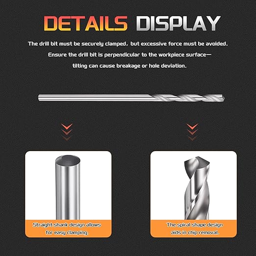 Drill Bit, 1.6mm Cutting Diameter, 4241 HSS 118° Cutting Angle Uncoated Bright Versatile Jobber Bits - (Applications: for Drilling Plastic Wood Soft Metal), 5-Pieces