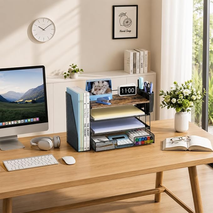 OPNICE Desk Organizer, 4-Tier Desktop File Organizer - Image 6