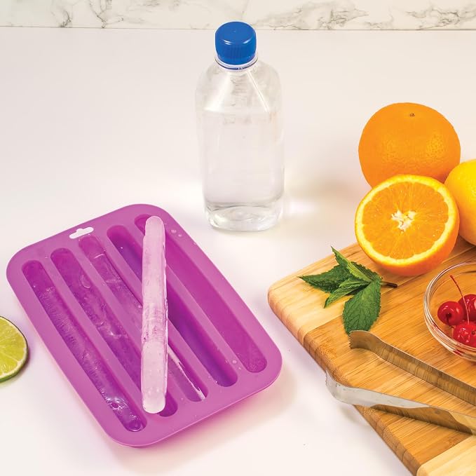 HIC Kitchen Silicone Water Bottle Ice Tray, Makes 5 Ice Sticks | Food-Grade - Image 4