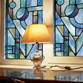 Original Hand Drawn Faux Stained Glass Window Film, Double-Sided Privacy Static by ChicSkin