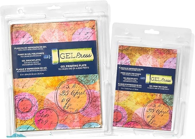 Gelli Plates 8' X 10' + 5' X 7' Gel Press Monoprinting Value Pack by GelPress