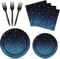 96 Pcs Galaxy Party Starry Night Supplies Tableware Set Outer Space Theme by partygreeting
