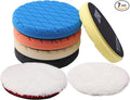 Buffing Polishing Pads, 7Pcs 7"(180mm) Waffle Foam Buffing Pads Polishing Pads Wool Pad Kit for 7Inch Backing Plate RO/DA/GA Car Polisher Boat Compounding, Polishing and Waxing