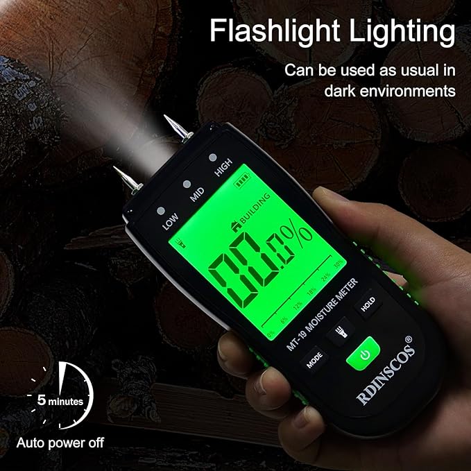 Wood Moisture Meter for Wood, Like Hardwood and Softwood Pin Moisture Tester