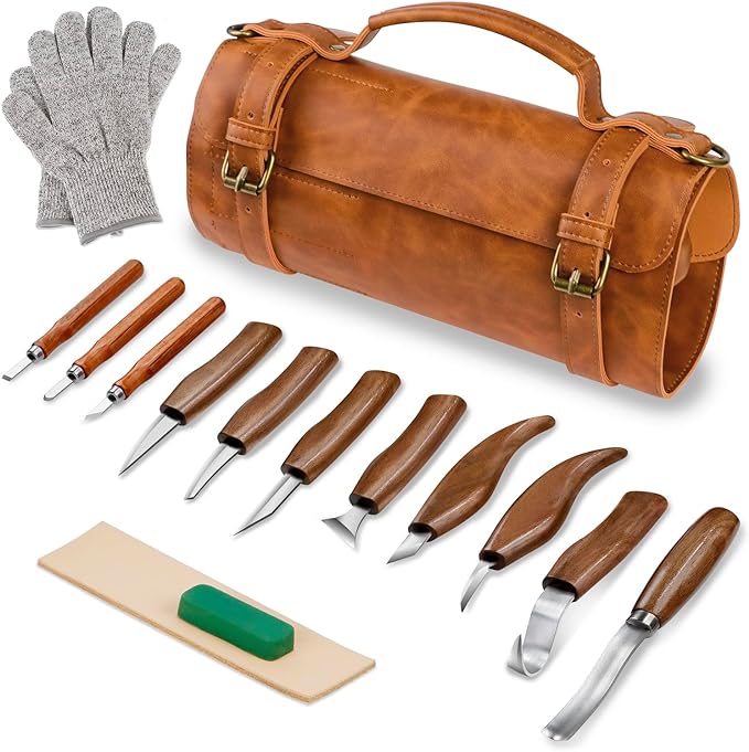 Tekchic Wood Carving Kit Deluxe-Whittling Knife, Wood Carving Knife Set by TekchicDIYTools