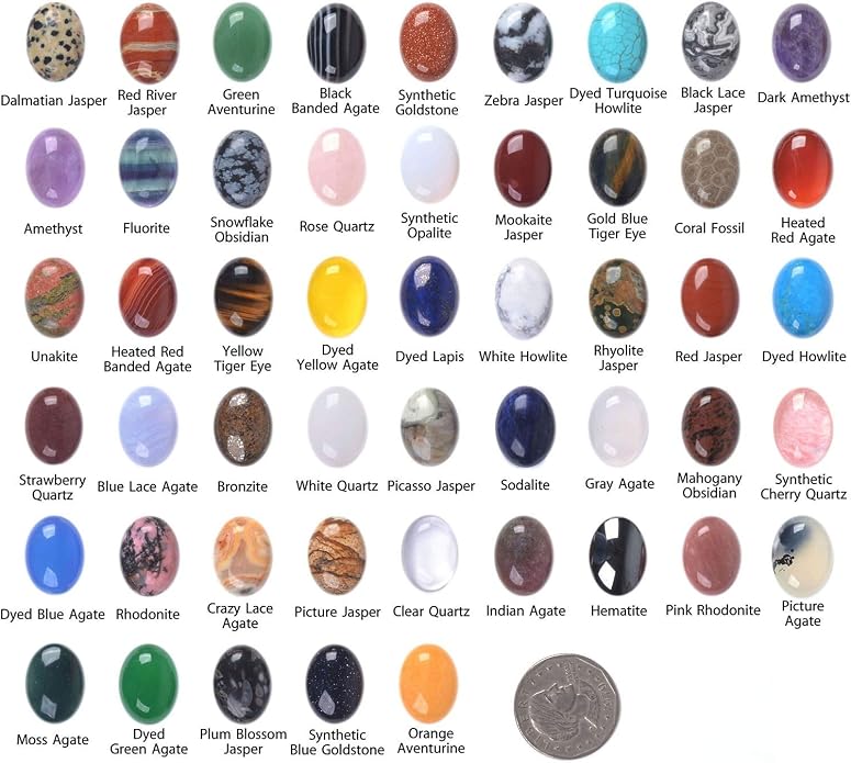 Wholesale Lot Multi-color Gemstone Round Oval Cab Cabochon - Image 2