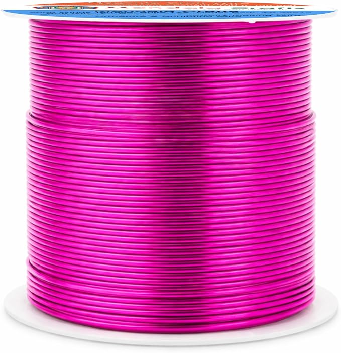 Mandala Crafts 20 Gauge Magenta Anodized Aluminum Craft Wire, 100 FT | Colored - Image 2