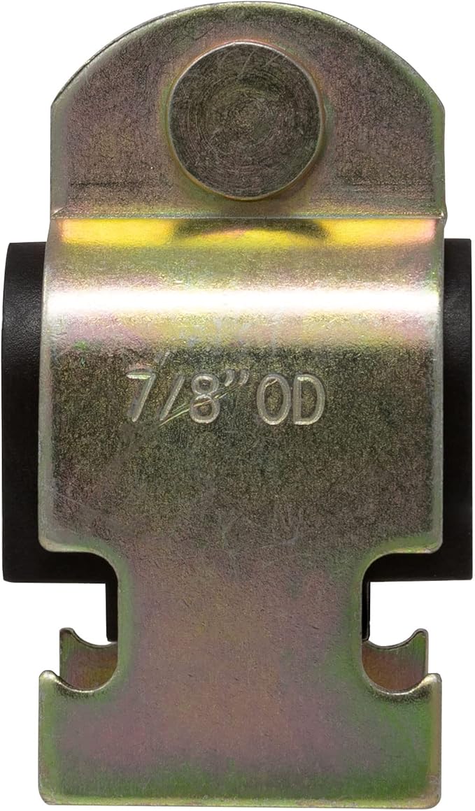Rubber Cushion Strut Clamp 3/4" NOM (7/8" OD) for Mounting Copper Piping, PEX Pipe, CVPC Tubing to Strut Channels [5 Pack] Yellow Chromate Zinc