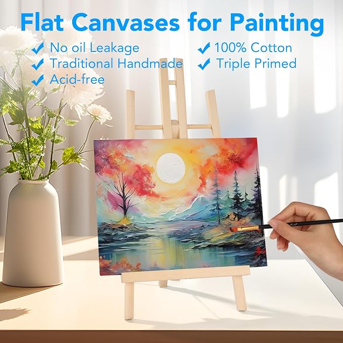 ESRICH 8x10 Canvases for Painting, 70 Pack Canvas Boards for Painting Primed - Image 3