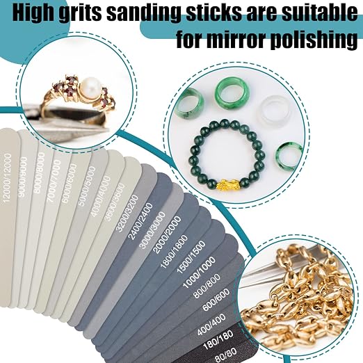 Honoson 20 Pcs Sanding Sticks for Plastic Models 3D Print Polishing Sticks - Image 6