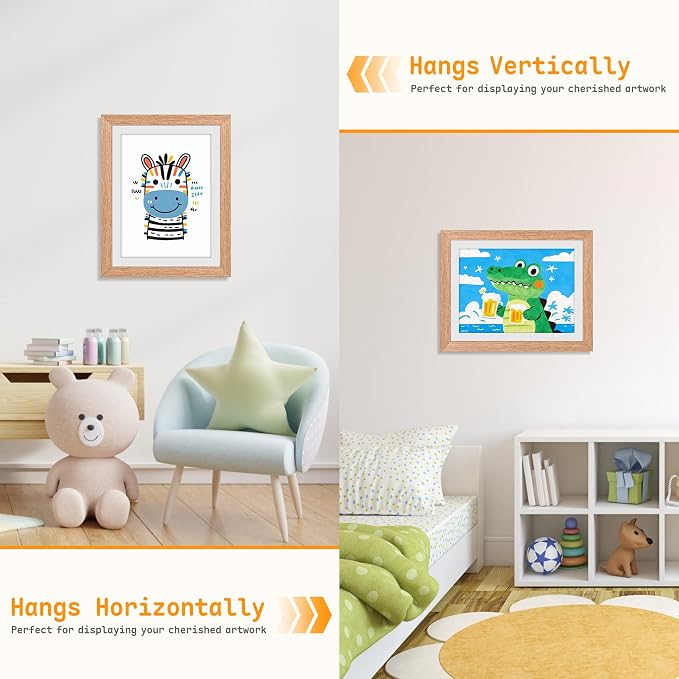 2 Pack Kids Artwork Frames Changeable 8.5 x 11 Inch Children Art Projects - Image 4