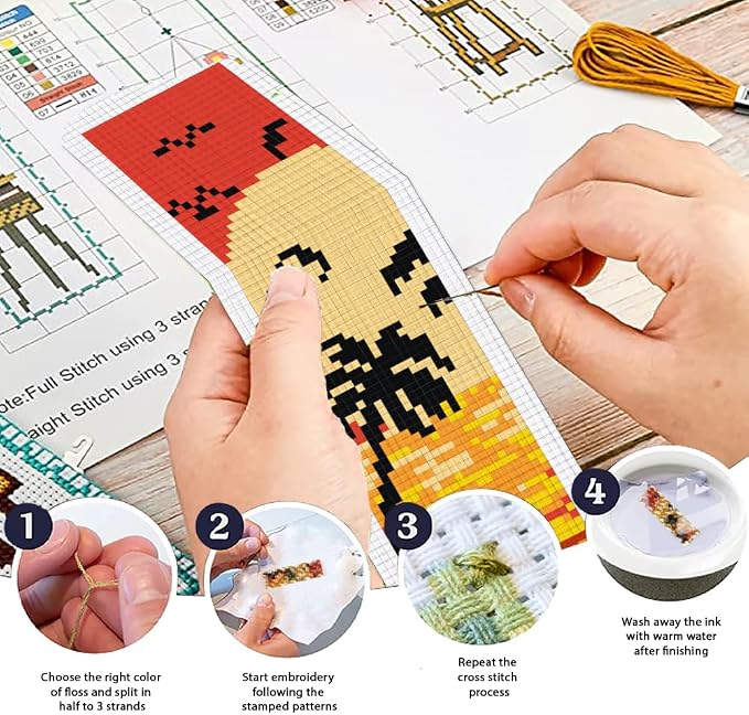 ORIGACH 6 Pcs Cross Stitch Bookmark Kit - Image 4