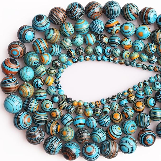 Zenkeeper 108 Pcs Blue Malachite Beads - Image 2