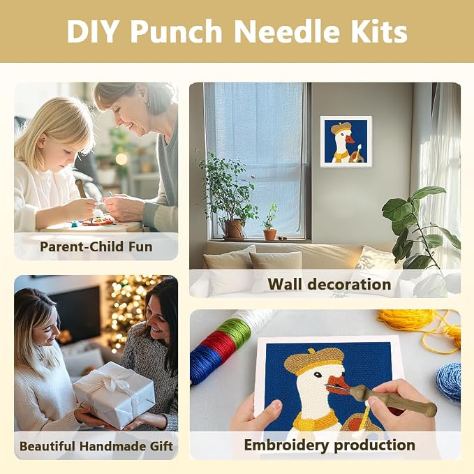 DOODLREAM Painter Goose DIY Punch Needle Embroidery Kit - Image 4