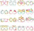 Pajean 32 Pcs Tea Party Decorations Eyeglasses Tea Time Themed Paper Glasses by Pajean