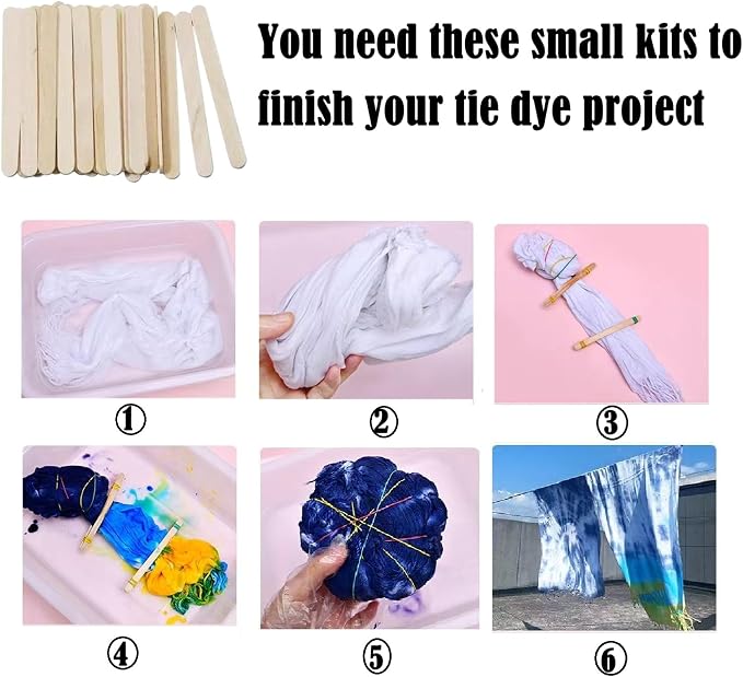 SSKKBX Tie Dye Tool Kit, Stocking Stuffer Including 1PCS Sinew Puller, 260M - Image 4