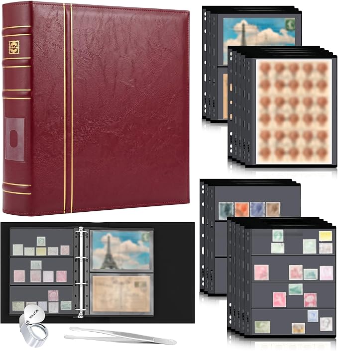 Stamp Collecting Album Binder Kit by Lewtemi