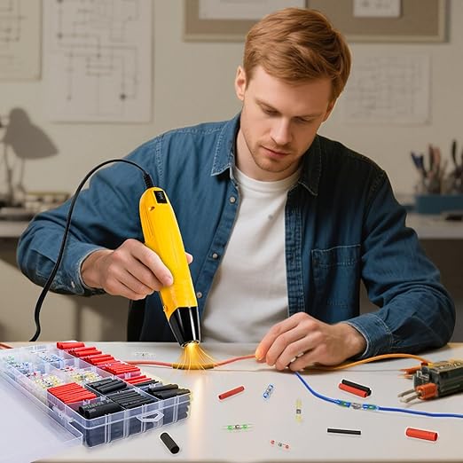 haisstronica 560 PCS All in One Set with Solder Seal Wire Connectors,3:1 Heat Shrink Tubing and Heat Gun,Solder Sticks Wire Terminals Electrical Connectors for Automotive, Marine, Trailer Wiring