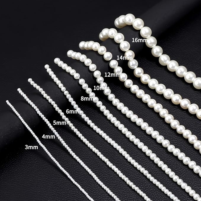 2500pcs Creamy White 4mm Pearl Beads - Image 4