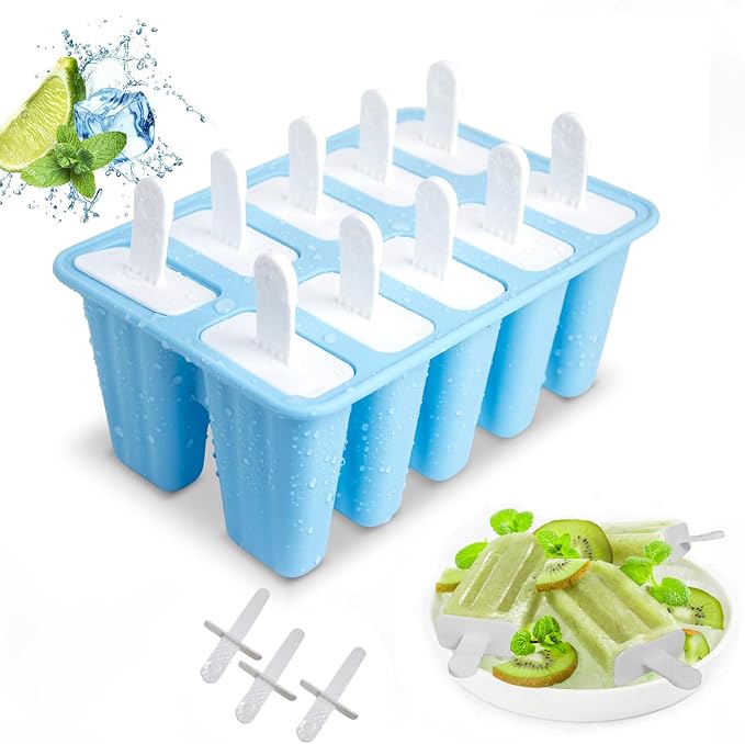 Popsicle Molds, 10 Pieces Silicone Popsicle Molds by Unknown