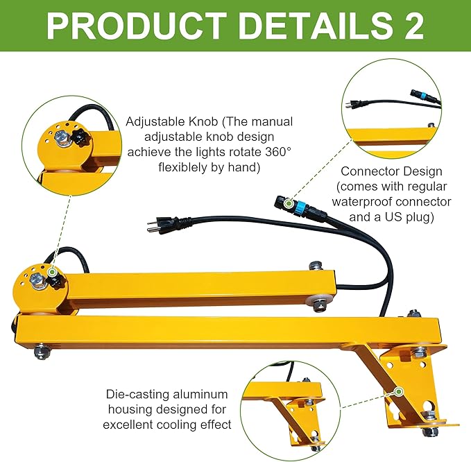 30W LED Loading Dock Lights with 40” Swing Single Folding Arm, 5000K 4,200 Lumen 360° Rotatable Lamp Head, IP65 Rated, UL Certified Workbench Light for Trailers, Docks, Warehouses, Container (30W)