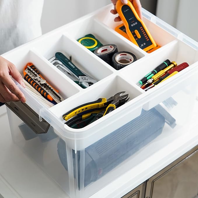 Citylife 17QT Clear Craft Organizers and Storage Box - Image 5