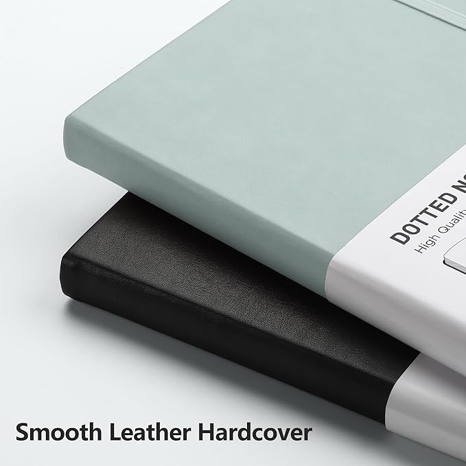 RETTACY Dotted Journal Notebook, 192 Pages, A5 Medium Size | Leather Hardcover - Image 4