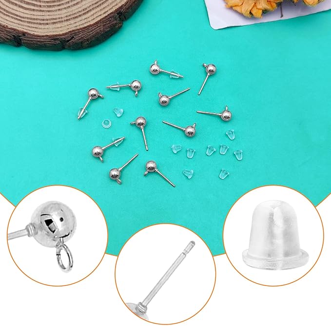 320Pcs Ball Post Earring Studs Set - Image 7