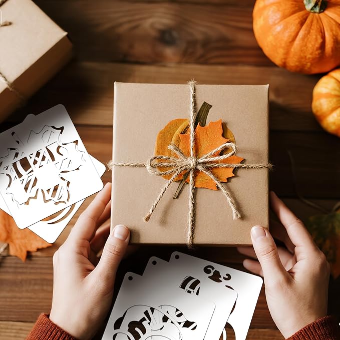 72 PCS 3x3 Inch Thanksgiving Stencils - Image 8