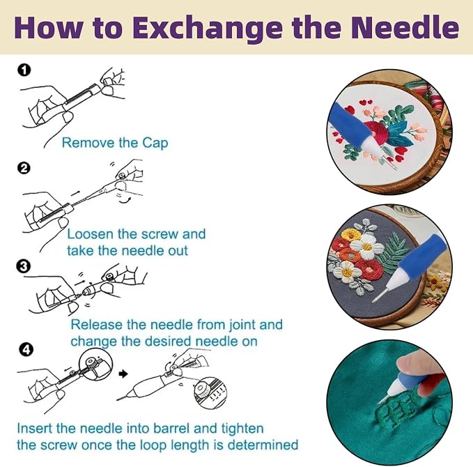 Punch Needle Embroidery Set Embroidery Needle Punch - Image 5