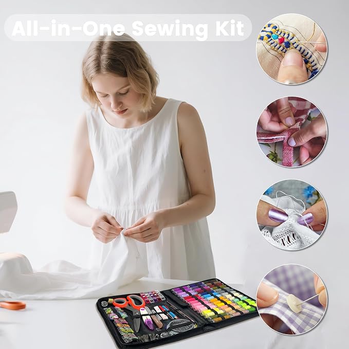 HYHJMISTY Sewing Kit for Adults, 50 Color Sewing Thread Kit, Portable - Image 9