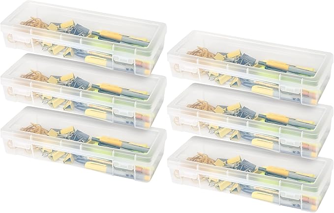 IRIS USA Clear Storage Cases, |Made in USA|, Plastic Bead Organizing Containers by IRISUSA