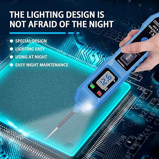 CT03 Power Circuit Tester, 6-24V DC Test Light Short Circuit, Automotive Component Electrical Polarity Identify Continuity Tester, Overload Protection