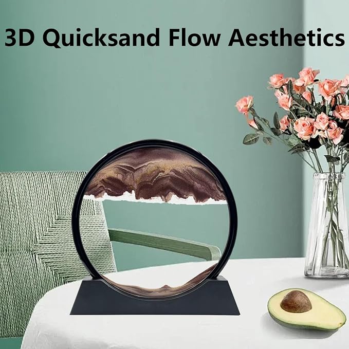 Moving Sand Art Liquid Motion, 3D Deep Sea Sandscape Color Quicksand Decor - Image 3