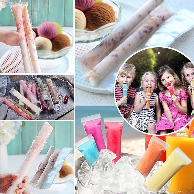 FEBSNOW 200Pcs Ice Pop Mold Bags Popsicle Pouches - Image 2