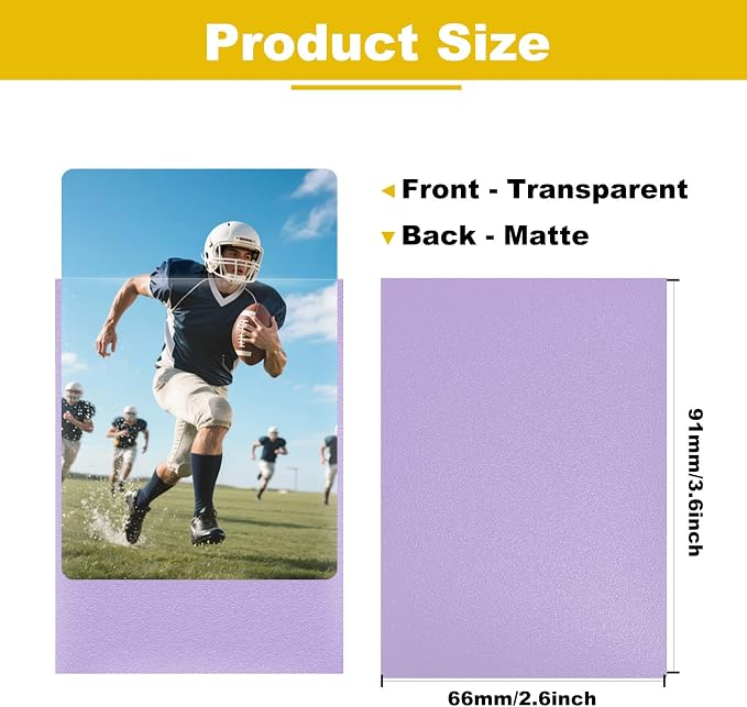 Premium Card Sleeves, 150 Sleeves 2.6''x3.6'' Compatible - Image 2
